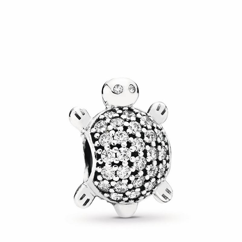 Pandora Sea Turtle Charm - Sterling Silver/Cubic Zirconia - Canada | ZE9905GX